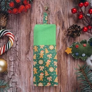 Handmade Christmas Gingerbread Pen/Marker Holder with Clip